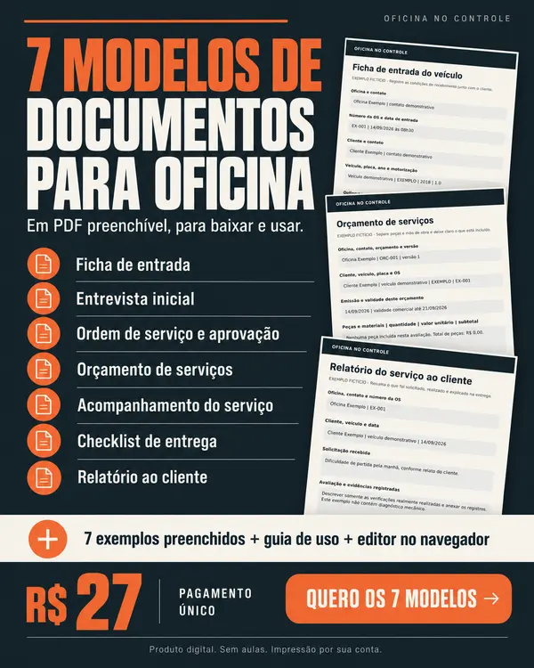 Kit de documentos para a oficina